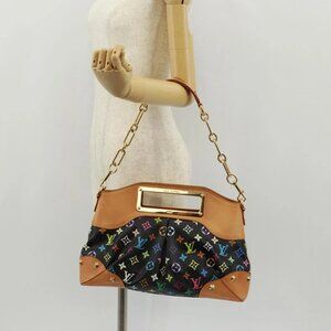 LOUIS VUITTON Monogram Multicolor Judy MM Bag 2Way Black M40256 Auth ka1093V